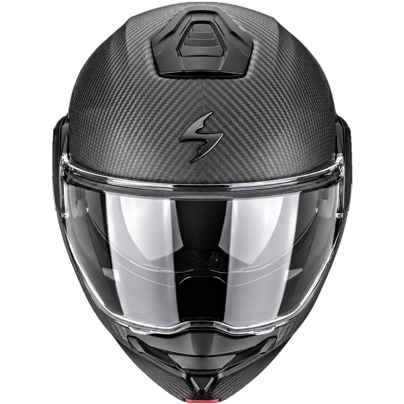 Cască de motocicletă Scorpion EXO-TECH II Carbon Solid, flip-up, neagră mată