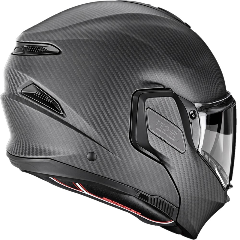 Cască de motocicletă Scorpion EXO-TECH II Carbon Solid, flip-up, neagră mată