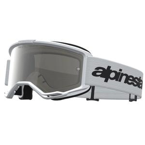 Ochelari motocross Alpinestars Vision 3 Wordmark alb-negru