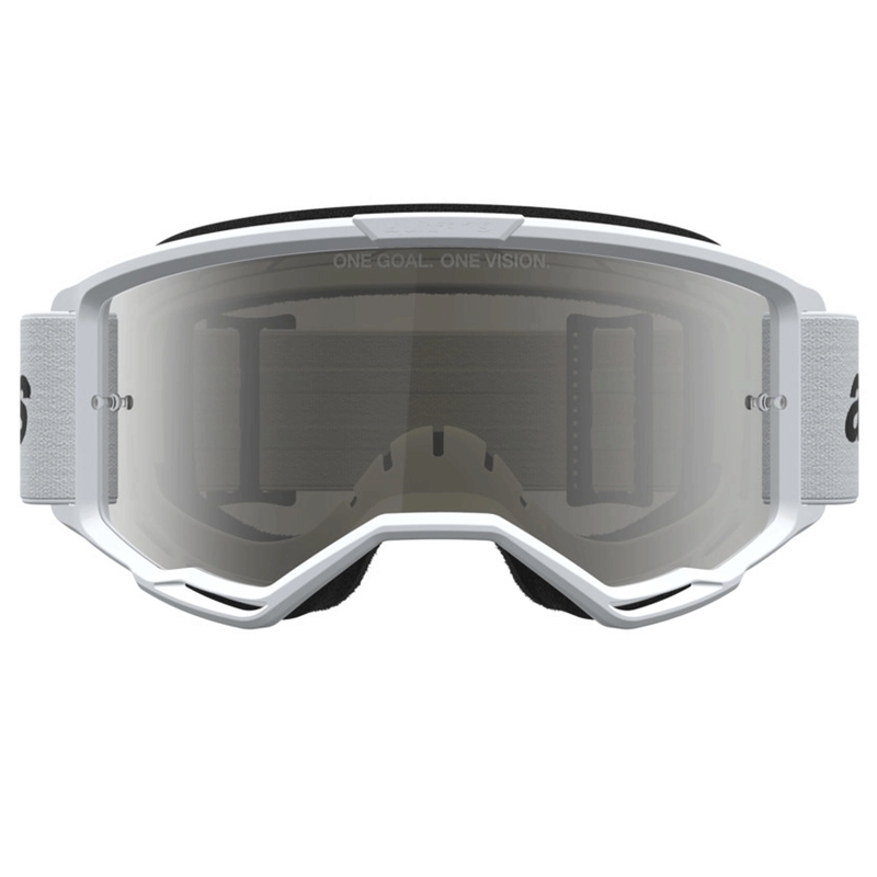 Ochelari motocross Alpinestars Vision 3 Wordmark alb-negru