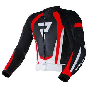 Rebelhorn Piston II PRO negru-alb-alb-fluo roșu jacheta de motociclete lichidare