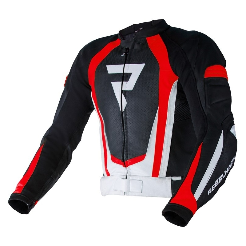 Rebelhorn Piston II PRO negru-alb-alb-fluo roșu jacheta de motociclete lichidare