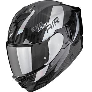 Cască integrală de motocicletă Scorpion EXO-1500 Carbon Air Platted, neagră-argintie