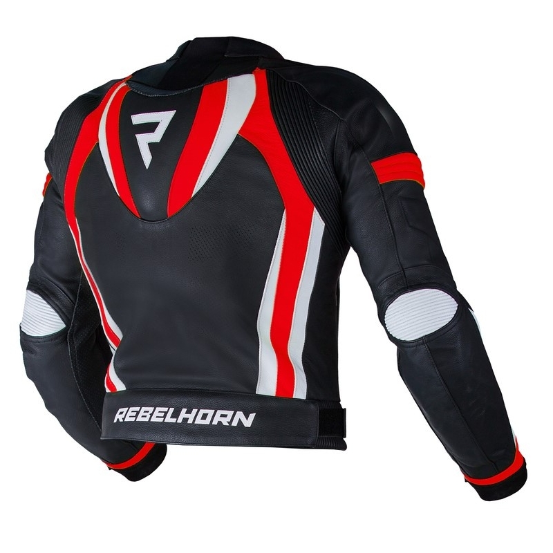 Rebelhorn Piston II PRO negru-alb-alb-fluo roșu jacheta de motociclete lichidare