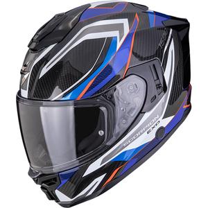 Cască integrală pentru motocicletă Scorpion EXO-1500 Carbon Air Hydro negru-alb-albastru