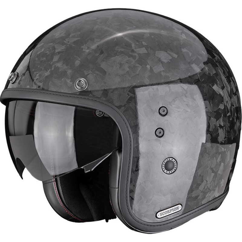 Cască de motocicletă Scorpion Belfast II Carbon Onyx, neagră