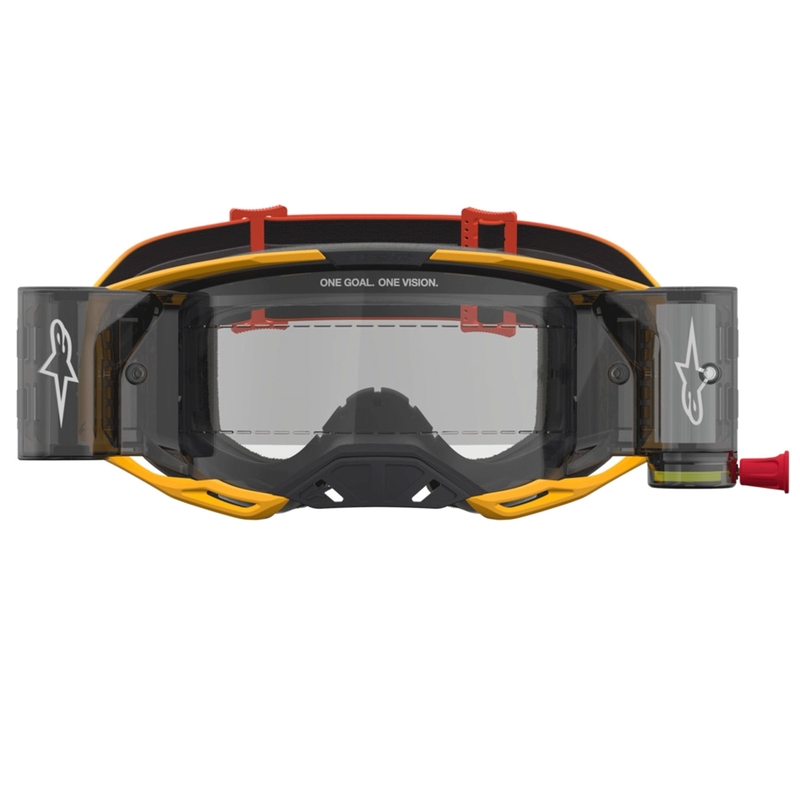Ochelari de protecție motocross Alpinestars Vision 8 Amber Roll-Off Galben-Roșu-Negru