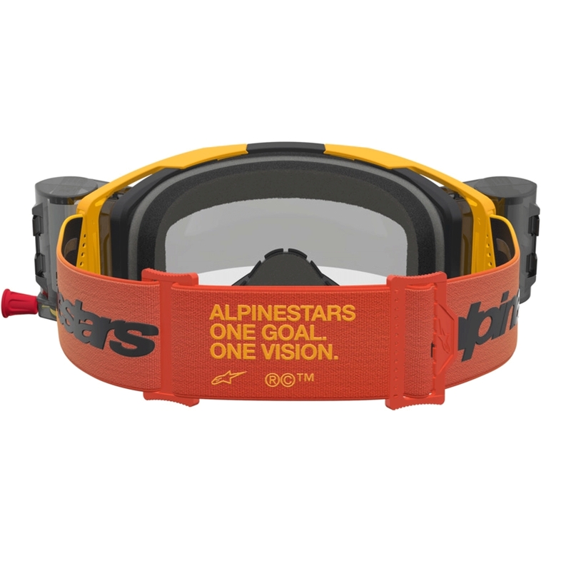 Ochelari de protecție motocross Alpinestars Vision 8 Amber Roll-Off Galben-Roșu-Negru