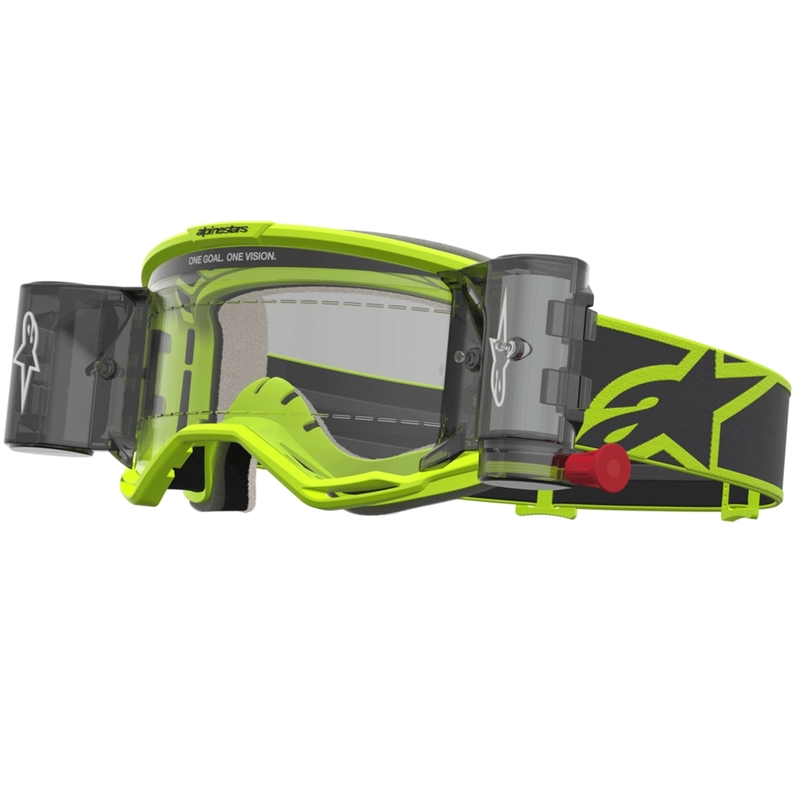 Ochelari de protecție motocross Alpinestars Vision 5 Rora Roll-Off, galben fluo-negru