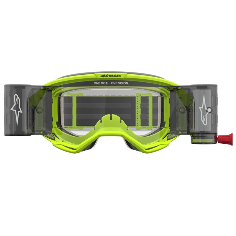 Ochelari de protecție motocross Alpinestars Vision 5 Rora Roll-Off, galben fluo-negru