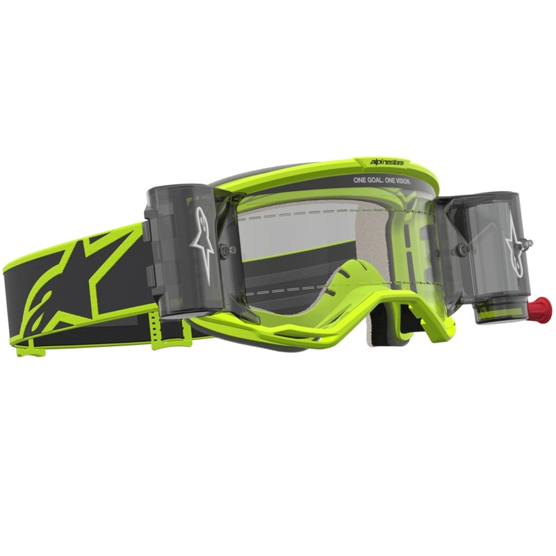 Ochelari de protecție motocross Alpinestars Vision 5 Rora Roll-Off, galben fluo-negru
