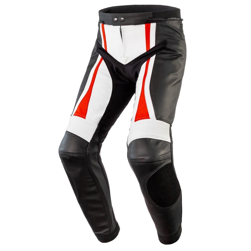 Rebelhorn Piston II PRO negru-alb-alb-roșu-fluo pantaloni de motocicletă lichidare
