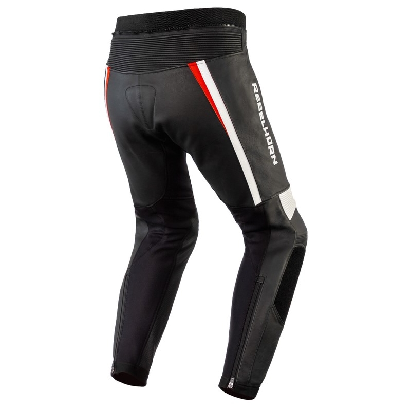 Rebelhorn Piston II PRO negru-alb-alb-roșu-fluo pantaloni de motocicletă lichidare