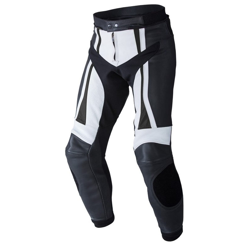 Rebelhorn Piston II PRO negru și alb pantaloni de motociclete lichidare