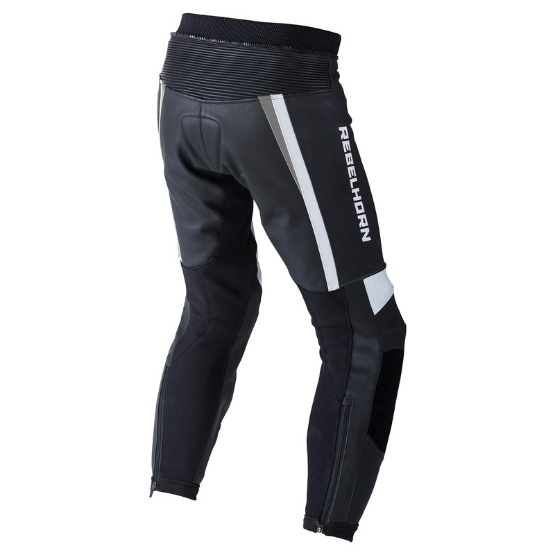 Rebelhorn Piston II PRO negru și alb pantaloni de motociclete lichidare