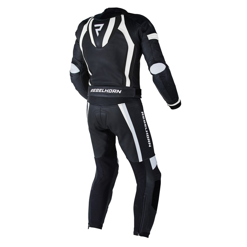 Salopetă de motocicletă Rebelhorn Piston II PRO negru și alb lichidare