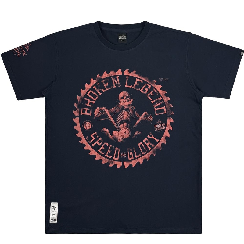 Tricou Yakuza Premium Hellrider BL 303 albastru închis