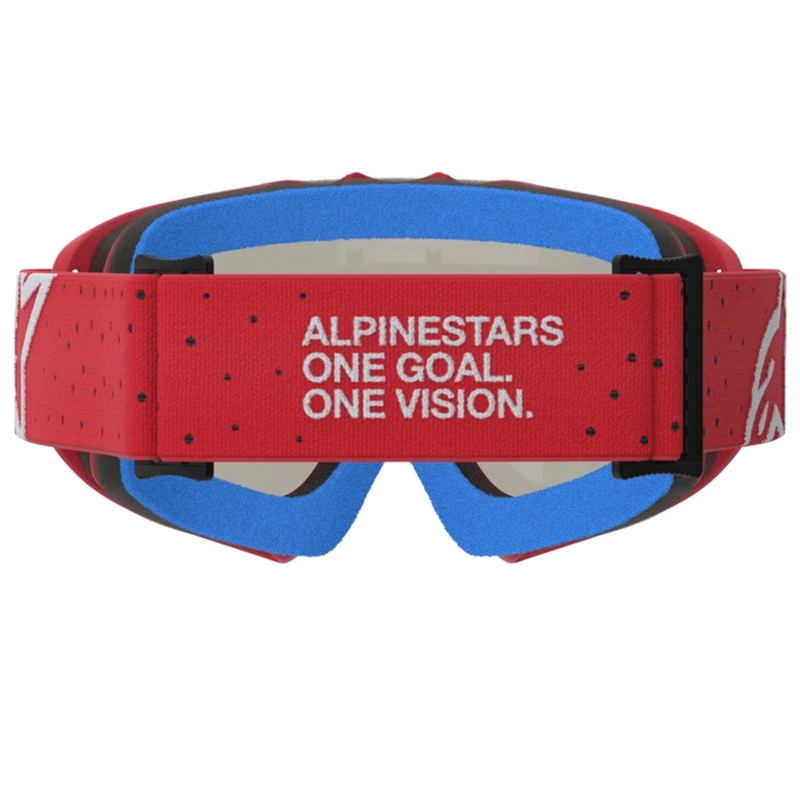 Ochelari de motocross Alpinestars Vision Youth Vesta fluo roșu-crom pentru copii
