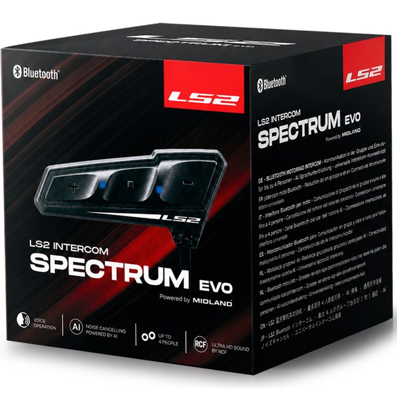 Interfon Bluetooth LS2 Spectrum EVO negru