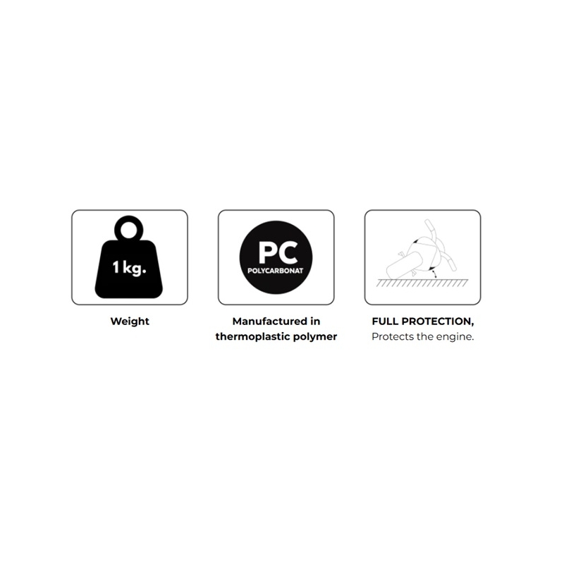 Engine protective covers PUIG Negru included 3 covers