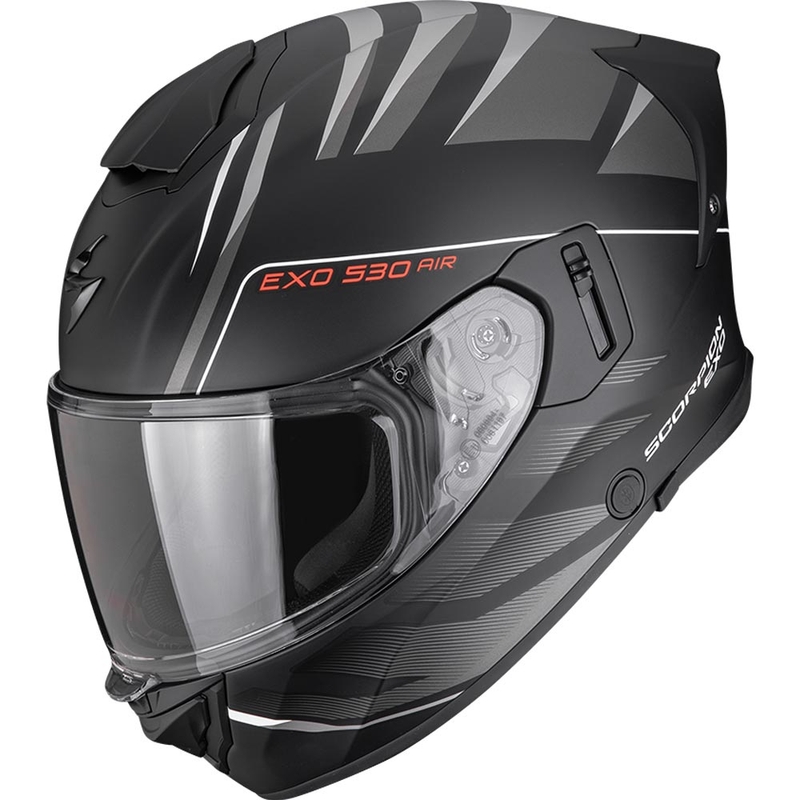 Cască integrală pentru motocicletă Scorpion EXO-530 Air Tigris, negru mat-argintiu