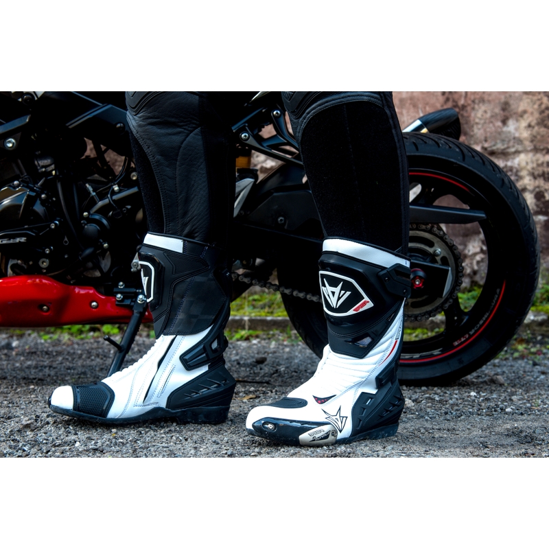 Cizme de motociclete RSA GP-01 alb lichidare