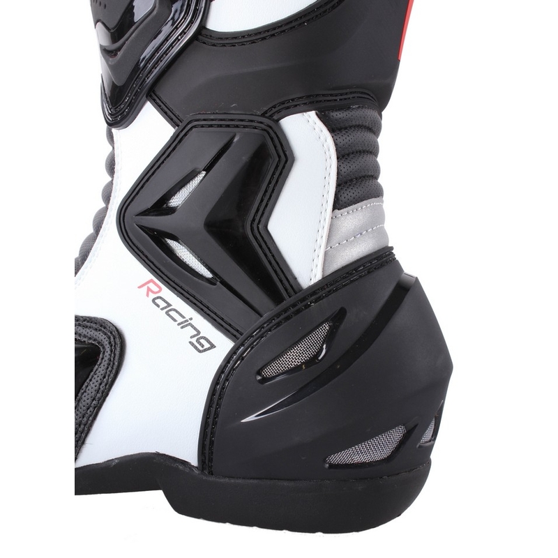 Pantofi moto RSA Racing II alb și negru lichidare
