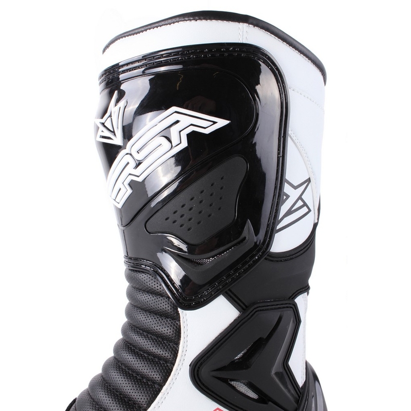 Pantofi moto RSA Racing II alb și negru lichidare