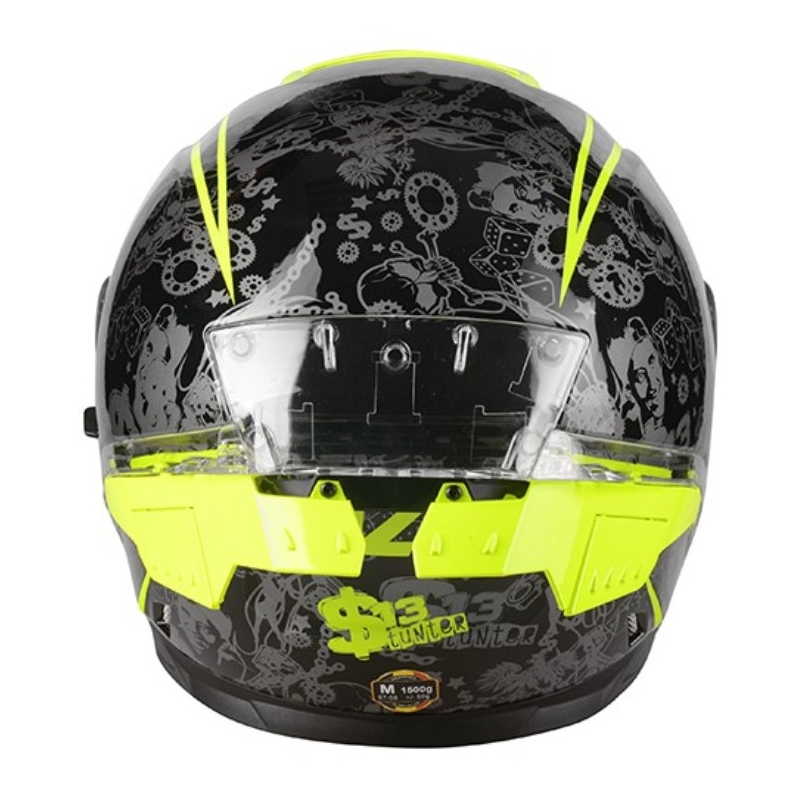 Lazer Rafale SR $13 Original negru-gri-galben-fluo-galben  cască de motocicletă integrală lichidare