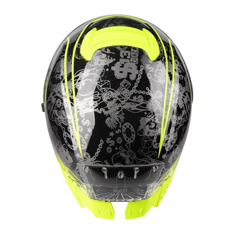 Lazer Rafale SR $13 Original negru-gri-galben-fluo-galben  cască de motocicletă integrală lichidare