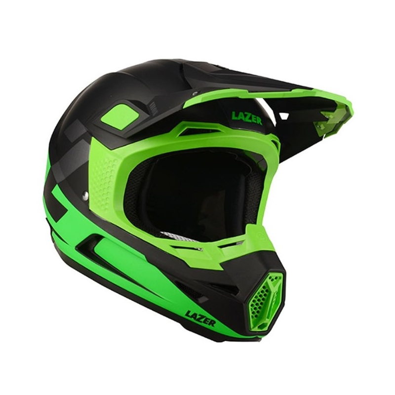 Cască de motocross Lazer X9 Iron negru-fluo verde