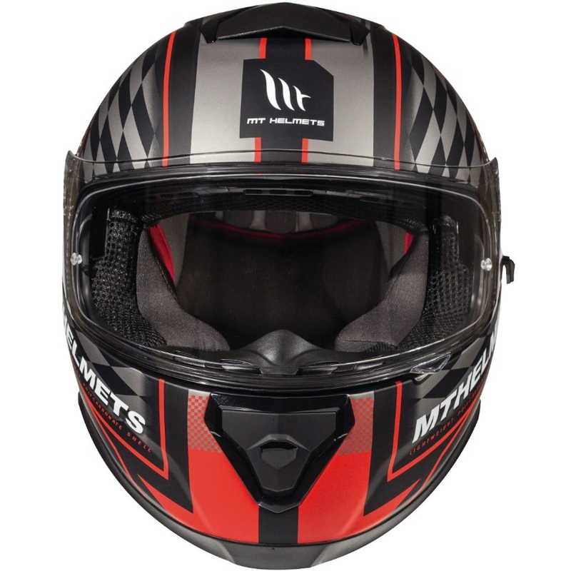 MT Thunder 3 SV Isle Of Man negru-gri-roșu-cască de motocicletă integrală lichidare