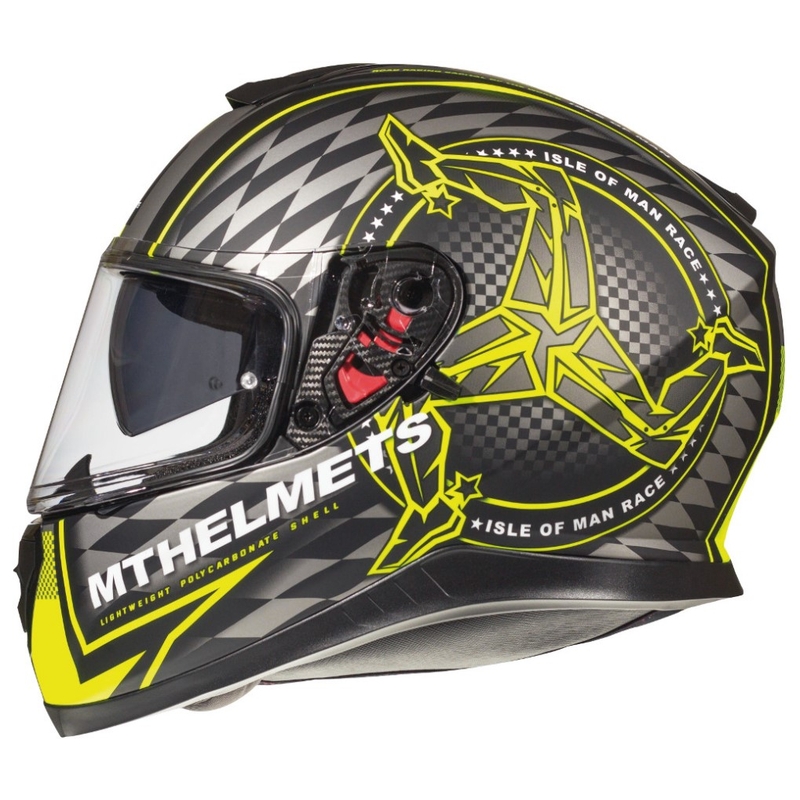 Cască de motociclist integrală MT Thunder 3 SV Isle Of Man negru-cenușiu-gri-galben-fluo