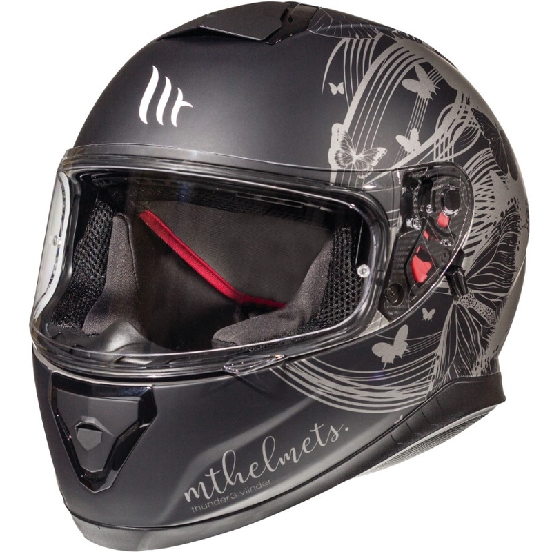 Cască de motociclist MT Thunder 3 SV Vlinder gri mată integrală pentru motociclete lichidare