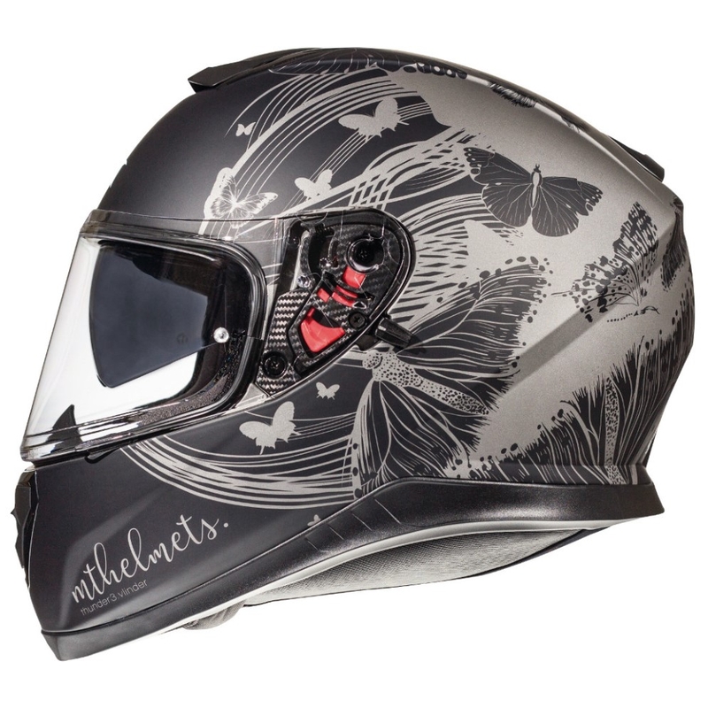 Cască de motociclist MT Thunder 3 SV Vlinder gri mată integrală pentru motociclete lichidare