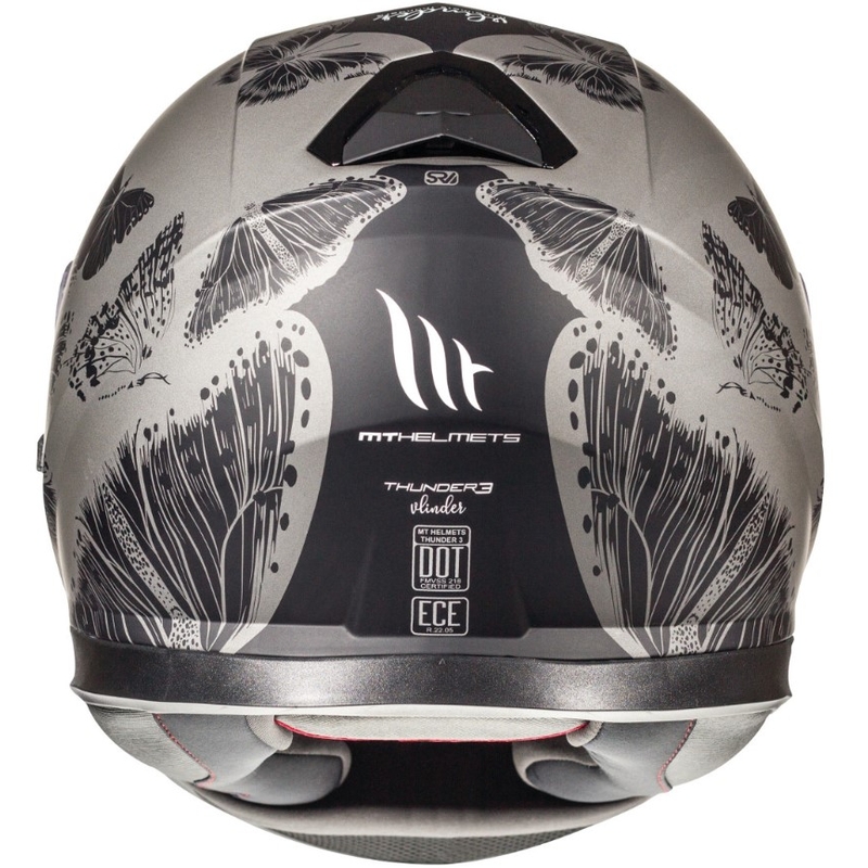 Cască de motociclist MT Thunder 3 SV Vlinder gri mată integrală pentru motociclete lichidare