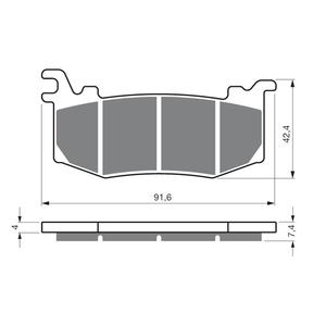 Placute de frana GOLDFREN 451 S33 STREET FRONT