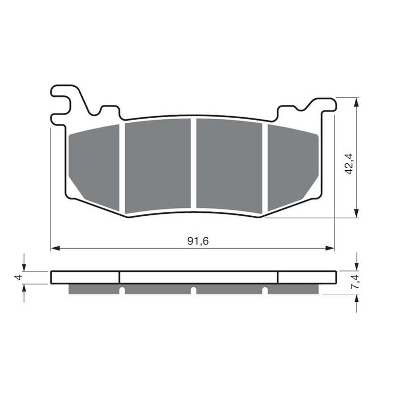 Placute de frana GOLDFREN S33 STREET FRONT