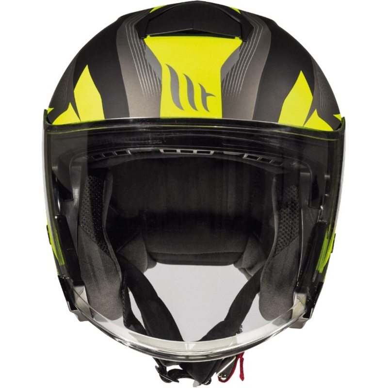 Cască de motocicletă deschisă MT Thunder 3 SV Wing negru-gri-galben-fluo galben lichidare