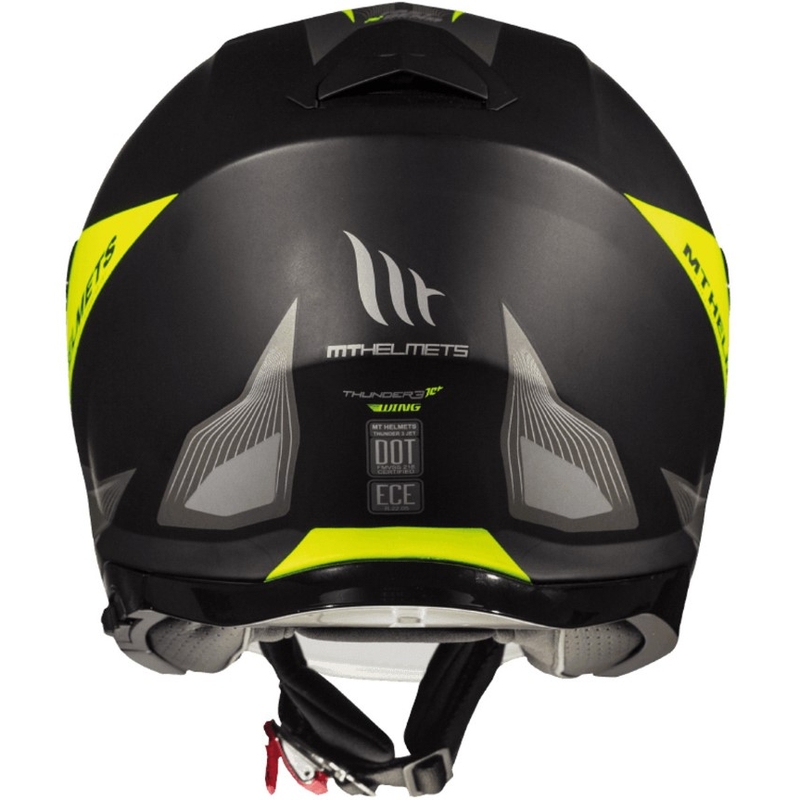Cască de motocicletă deschisă MT Thunder 3 SV Wing negru-gri-galben-fluo galben lichidare