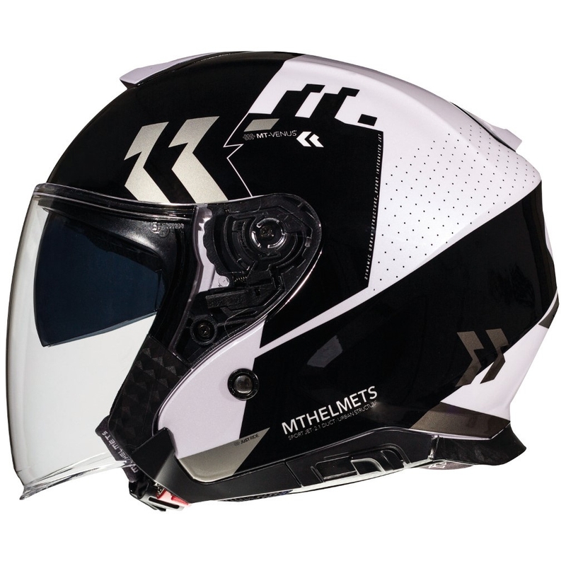 Cască de motocicletă deschisă MT Thunder 3 SV Venus negru-gri-alb-negru lichidare