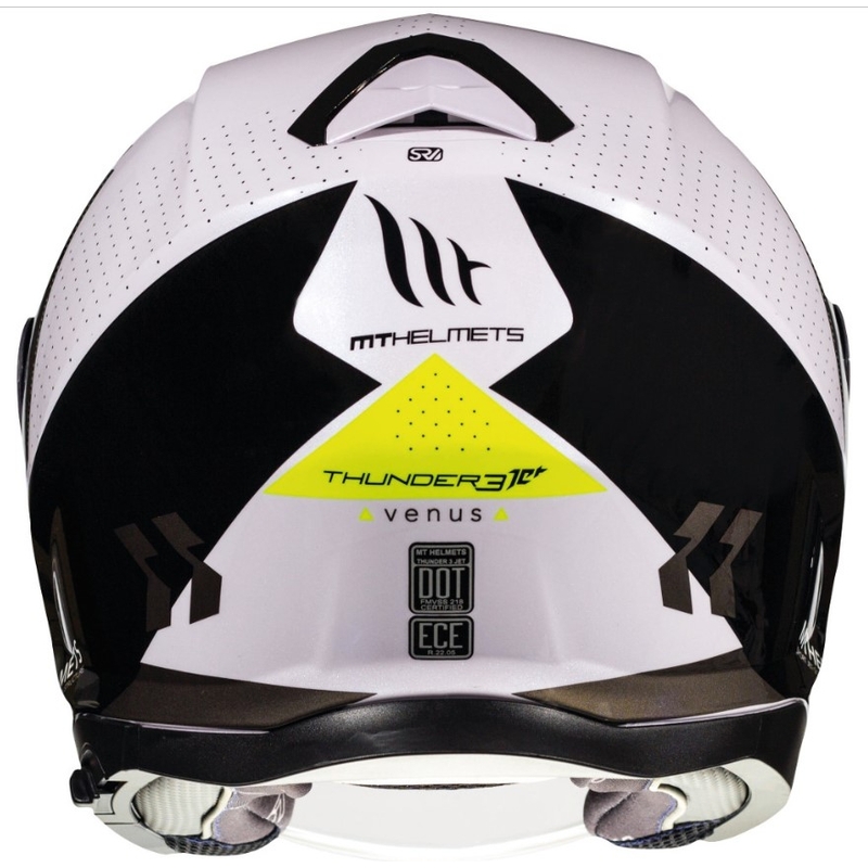 Cască de motocicletă deschisă MT Thunder 3 SV Venus negru-alb-alb-galben-fluo lichidare