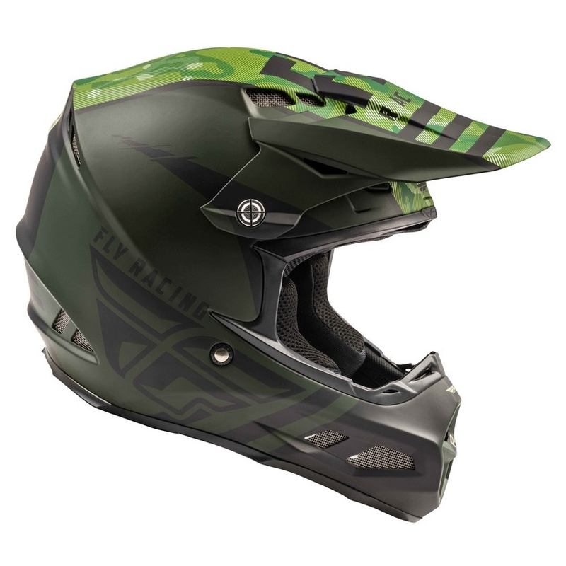 Cască de motocros FLY Racing F2 Carbon Granite negru-verde