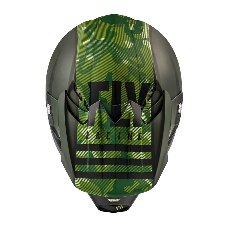 Cască de motocros FLY Racing F2 Carbon Granite negru-verde