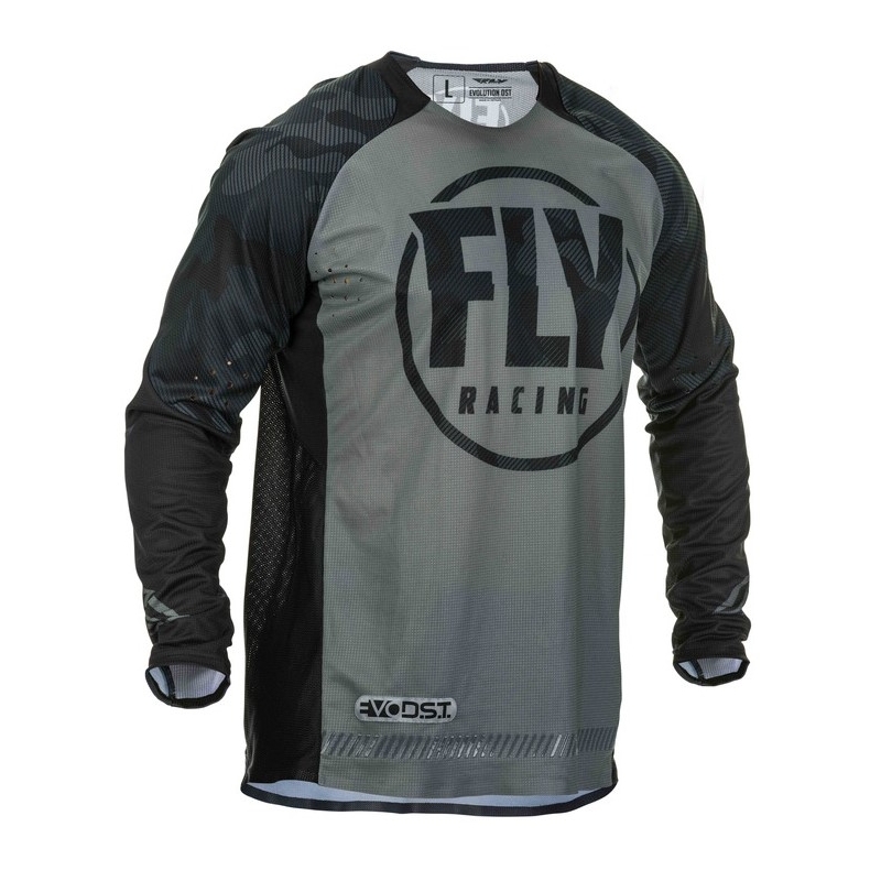 Tricou de motocros FLY Racing Evolution negru-gri