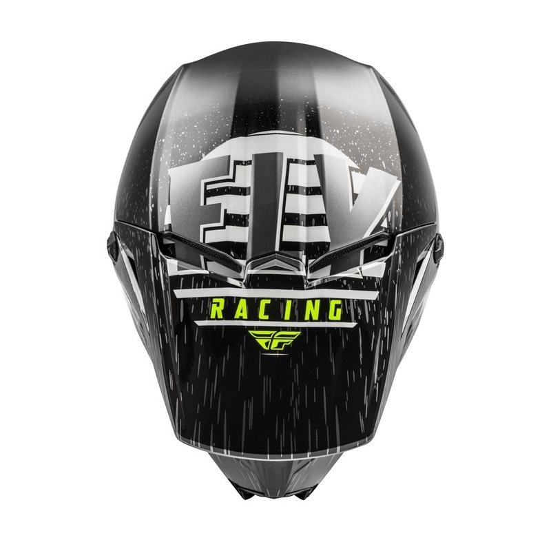 Cască de motocros FLY Racing Kinetic K120 negru-alb-alb-galben-fluo