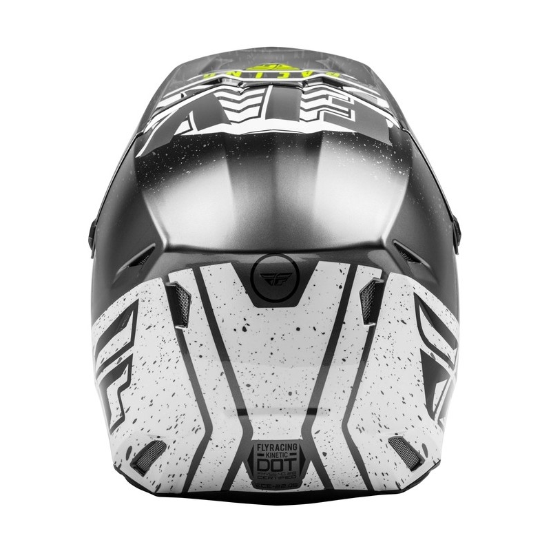 Cască de motocros FLY Racing Kinetic K120 negru-alb-alb-galben-fluo