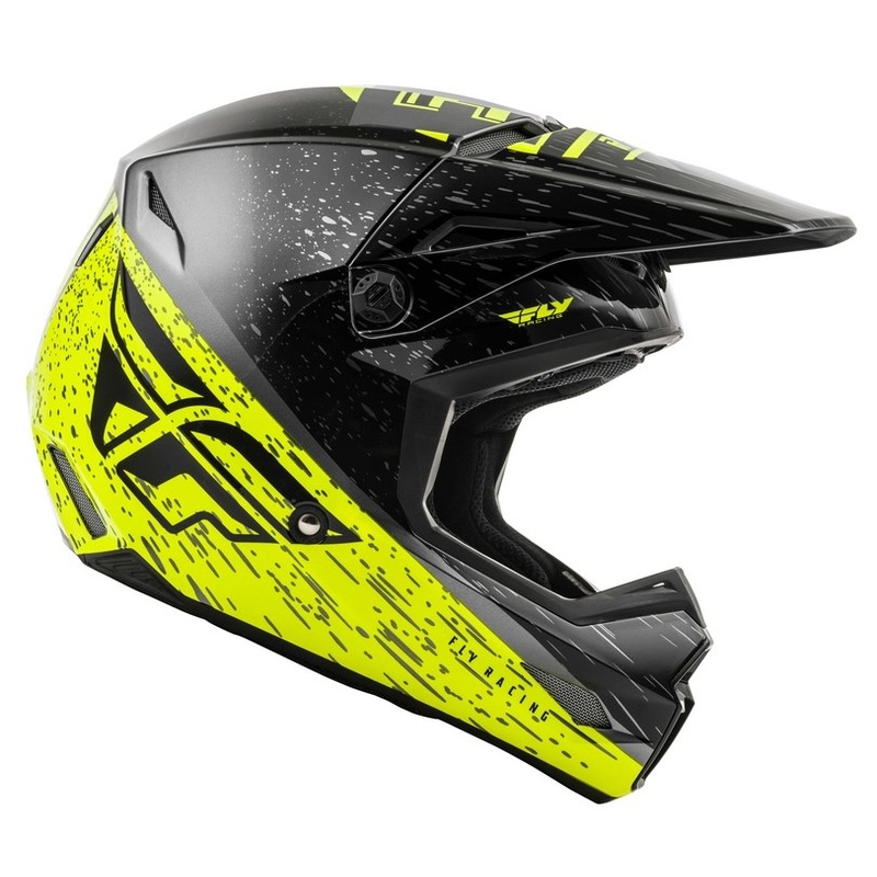 Cască de motocros FLY Racing Kinetic K120 negru-gri-fluo-galben