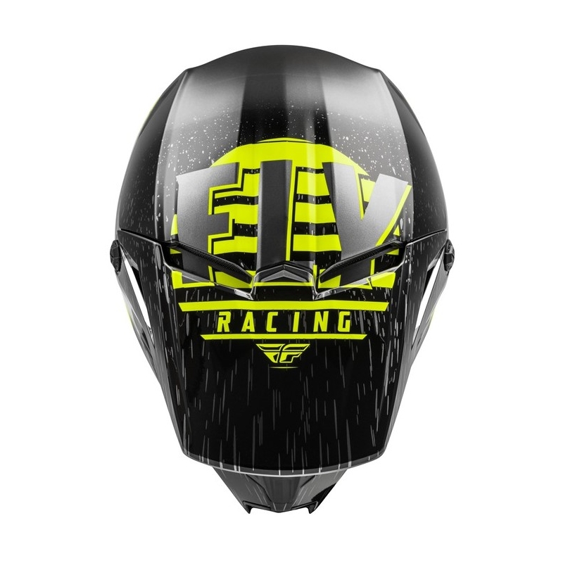 Cască de motocros FLY Racing Kinetic K120 negru-gri-fluo-galben