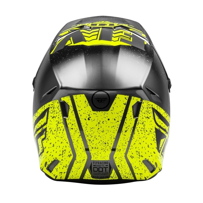 Cască de motocros FLY Racing Kinetic K120 negru-gri-fluo-galben